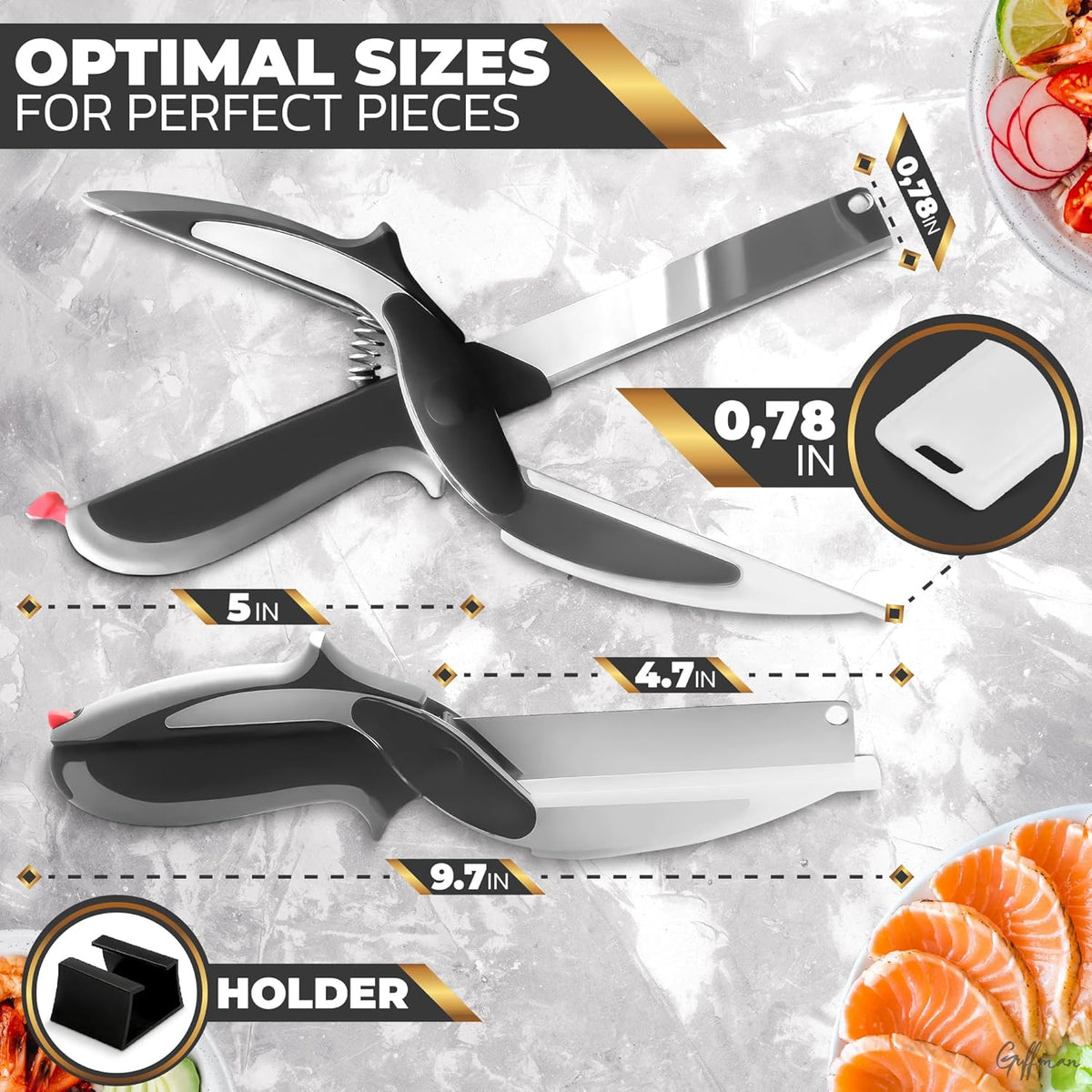 Kitchen Smart Cutter, Clever Food Choppers, Steel Knife