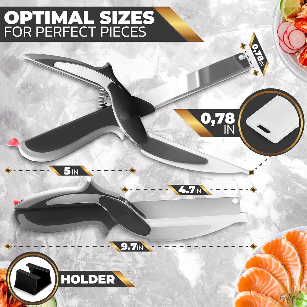 Kitchen Smart Cutter, Clever Food Choppers, Steel Knife